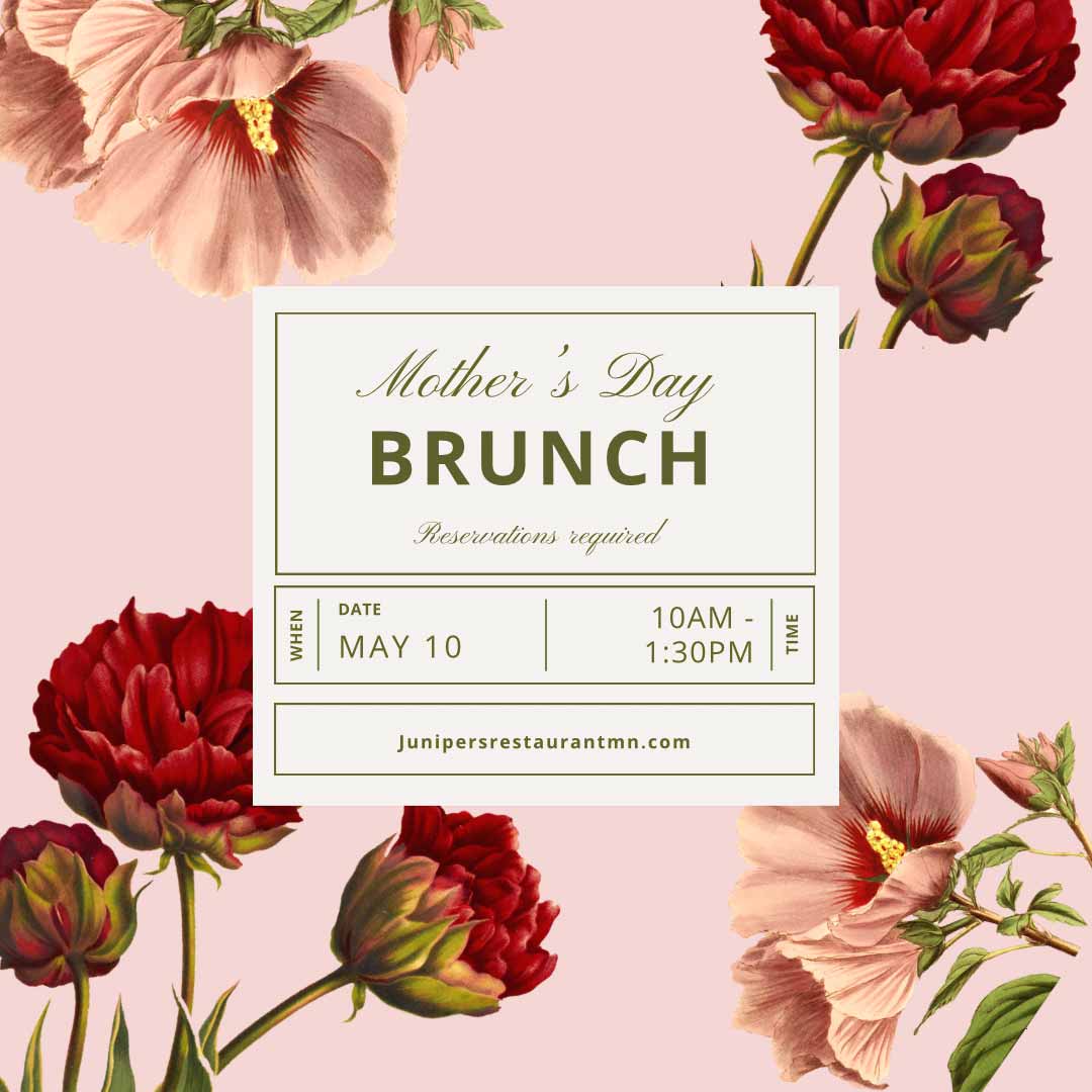 Junipers Restaurant mothers day 2026